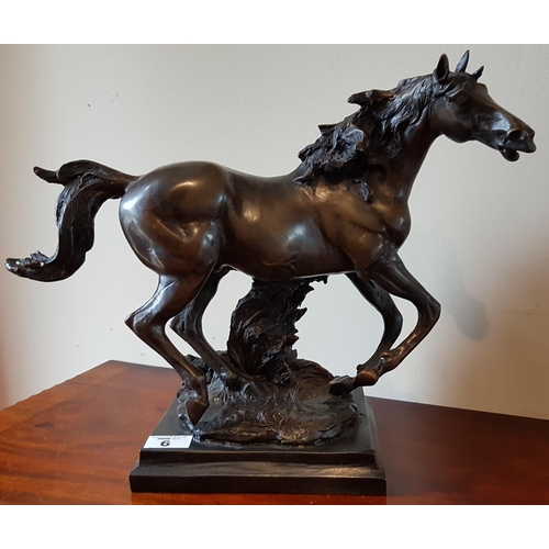 507 - A good Bronze Sculpture of a Horse. Makers name indistinct. 31 x 40cm.