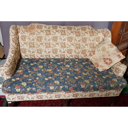 586 - A 19th Century Mahogany two seater Couch in the Georgian style. 145cm long.