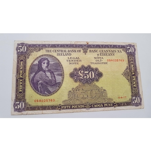 561 - A 1977 Lady Lavery £50 Bank Note in good condition