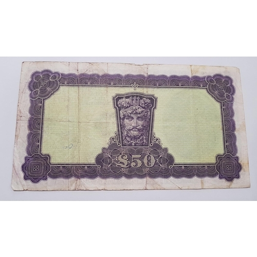 562 - A 1977 Lady Lavery £50 Bank Note in good condition.