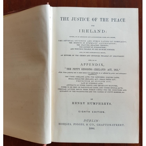 481 - Two volumes of 'Justice of the Peace' by Humphreys. An English-Irish Dictionary, 1943. 'The Pleasure... 