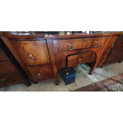 88 - A Magnificent early 19th Century Sideboard with ebony string inlay, large brass ring handles and ree... 