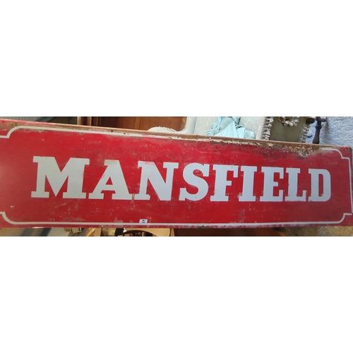 166 - A Vintage Mansfield Enamel Sign.