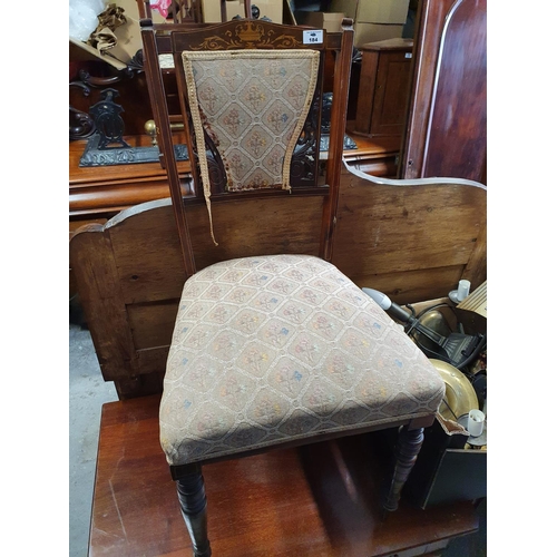 184 - An Edwardian Mahogany Inlaid Chair.