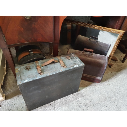 225 - Two Miniature Chests, a Mirror, Stool and a vintage sewing machine.