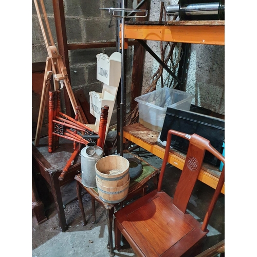 235 - A Retro Coat Stand, a Chair, a Georgian style side table etc. A Lot. (does not include large table b... 