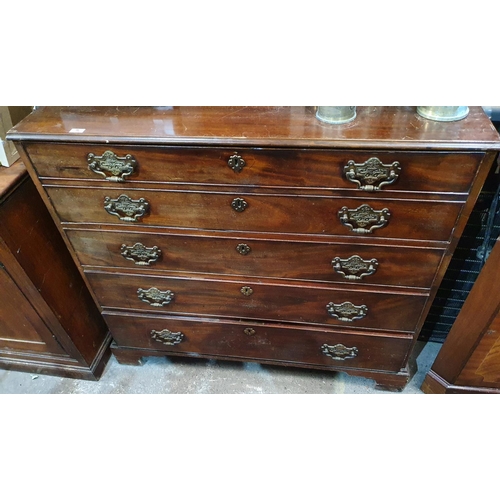 256 - A good Georgian Mahogany Secretaire Chest of Drawers.Size W 116 X H 102 X D 56.