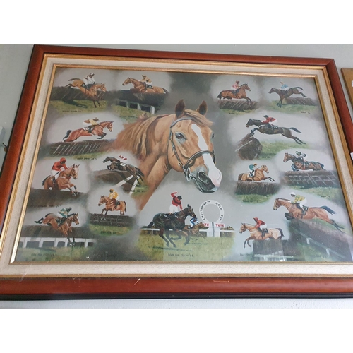 328 - A well framed coloured Print of The Cheltenham Gold Cup winners.