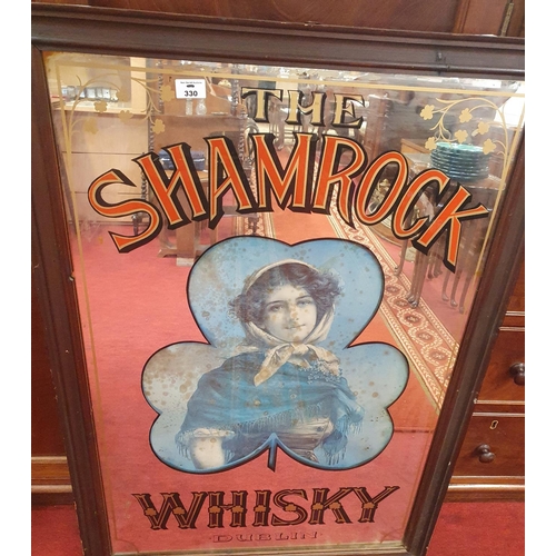 330 - A good vintage Shamrock advertising Mirror.