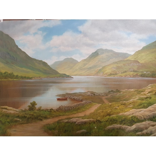 346 - A good Oil on Canvas of a Mountainous scene by Brian McCarthy. Possibly Mayo. 76 x 51 cms.