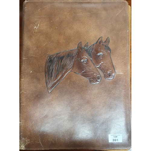 391 - A Leather bound Blotter.