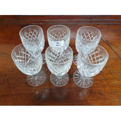 401 - A good set of six Waterford Glasses.