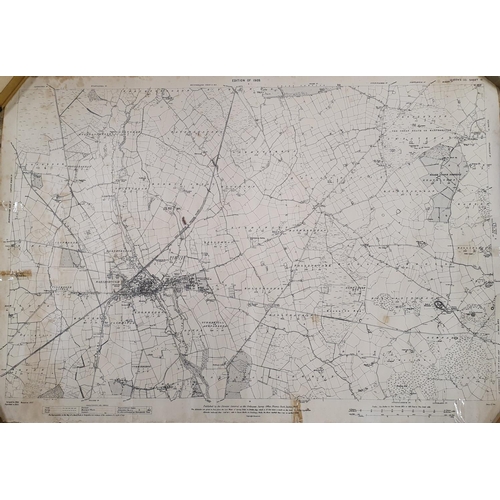 411 - Two early 20th Century Laois Ordnance Survey Maps dated 1909.