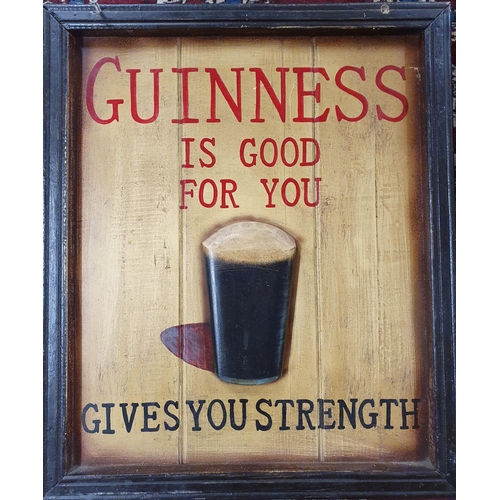 418 - A 'Guinness is good for you' advertising Sign, two Pub mirrors, two other pub advertisements along w... 