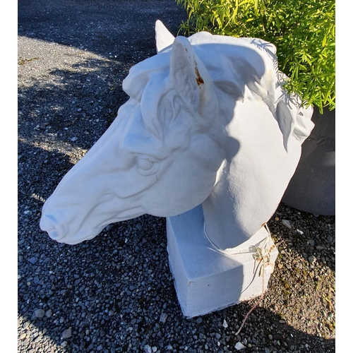 46 - A large Cast Iron Horses Head.