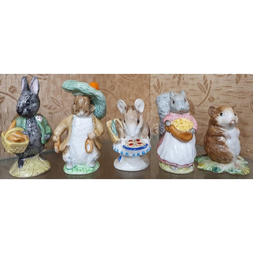 474 - A selection of five Beatrix Potter Figures.