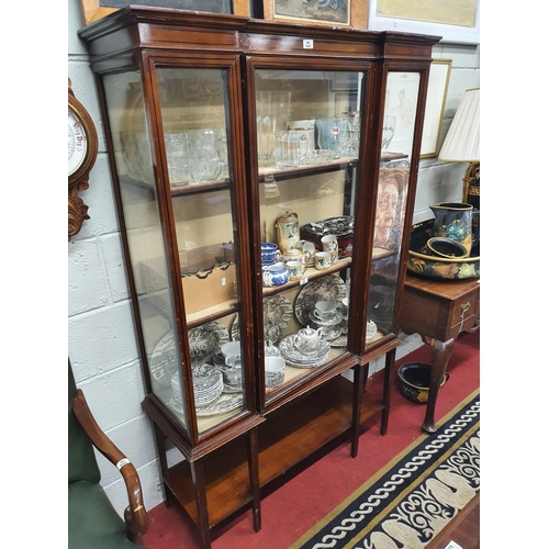 624 - The property of The 5 star Hotel in London. A pair of Mahogany Display Cabinets with bevelled glass.... 