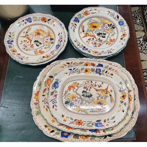 626a - A 19th Century Hand Painted Masons Ironstone China.