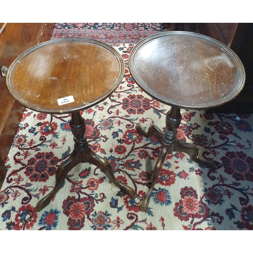 666 - A pair of Mahogany Wine Tables.