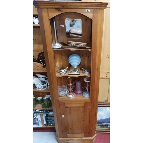 924 - A Pine Corner Cabinet. 183 cms H.