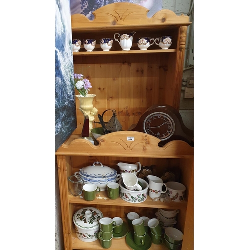 926 - Two Pine open Shelves. 185 h cms x 77 w x 30 d cms. & 121 x 77 x 30 cms.