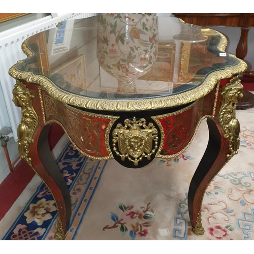 494 - A Fantastic 19th Century Brass and Boule Centre Table in superb condition with ormolu brass mounts. ... 