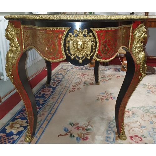 494 - A Fantastic 19th Century Brass and Boule Centre Table in superb condition with ormolu brass mounts. ... 