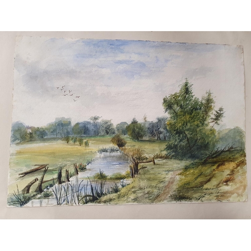 529 - A good quantity of Irish landscape Watercolours , Late 19th Century - early 20th Century in one foli... 