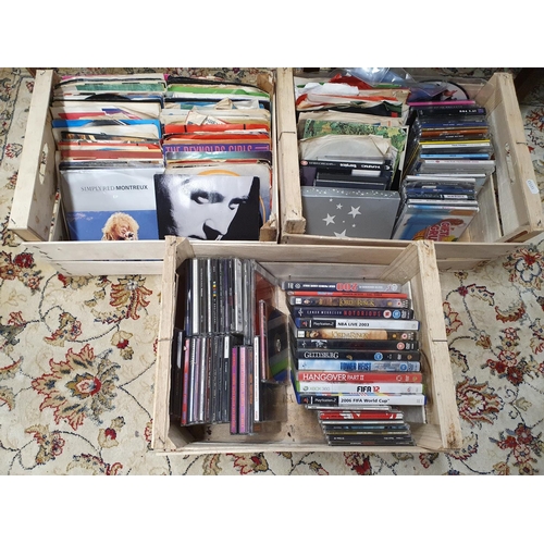 219 - A large quantity of Singles, CD`s  and other items.