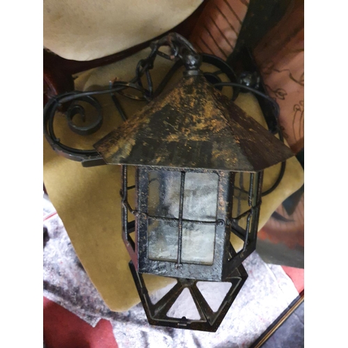 437 - A Metal Hanging Lantern.