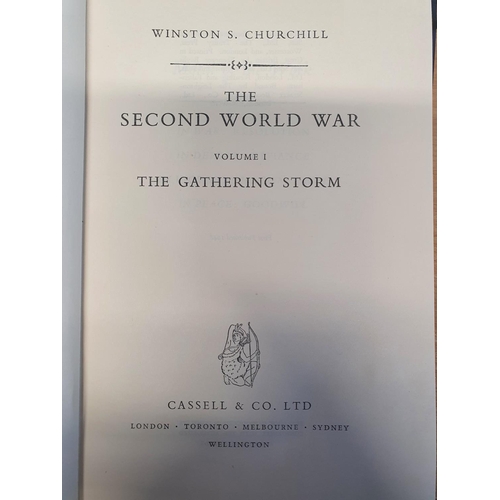 408a - The Second World War by Winston Churchill ( First Edition) in six volumes along with The Second Grea... 