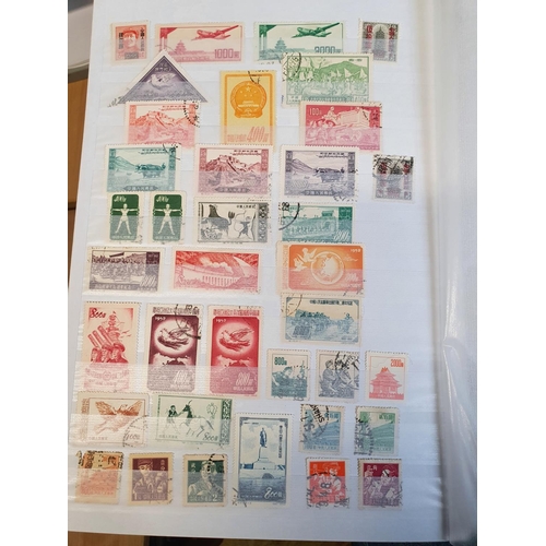 583b - A large stock book of Chinese Stamps.