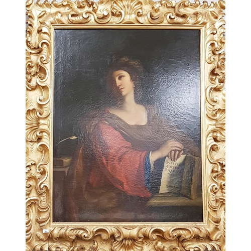 952 - An early 19th/18th Century Oil on Canvas after a 16th Century Oil in a highly ornate timber gilt fra... 