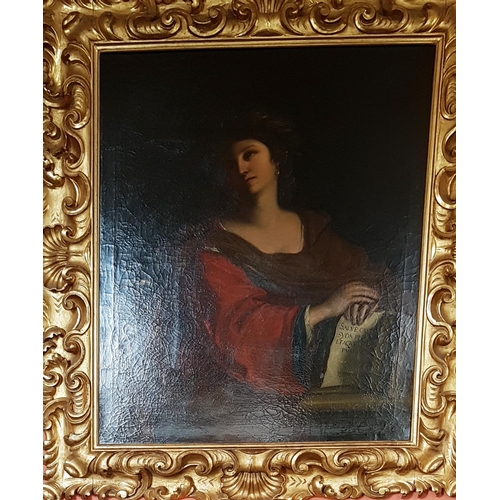 952 - An early 19th/18th Century Oil on Canvas after a 16th Century Oil in a highly ornate timber gilt fra... 