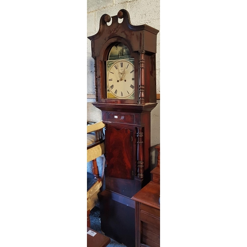 496 - A 19th Century Mahogany Longcase Clock. H 220cms.