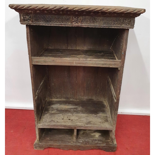 101 - An old Timber Carved Cabinet.85w x 51d x 124h cms.