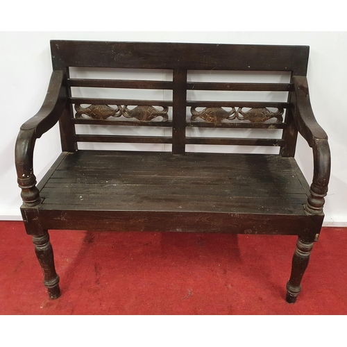 102 - A Timber two seater Bench.99w cms.