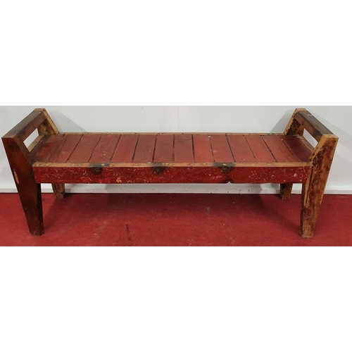 106 - A Timber Bench.150w x 36 x 45h cms.