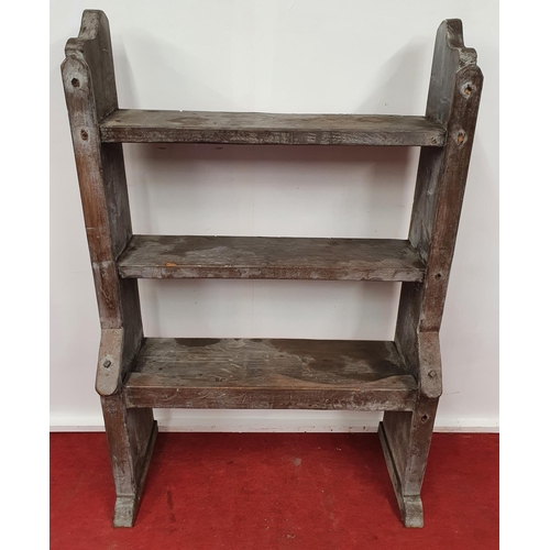 111 - GREAT HALL-KATTEGAT: A Painted Timber Shelves.104w x 154h cms.