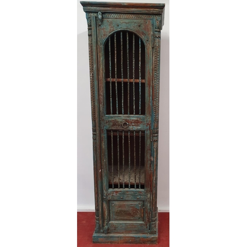 66 - A really nice Painted Timber single door Cupboard.62w x 42d x 202h cms.