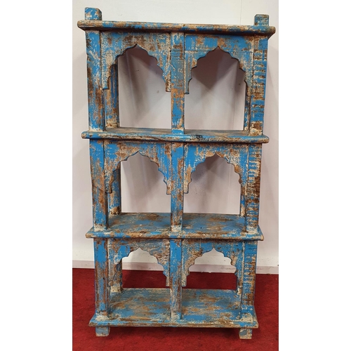 73 - A Painted Timber Wall Shelves.41w x 15d x 76h cms.