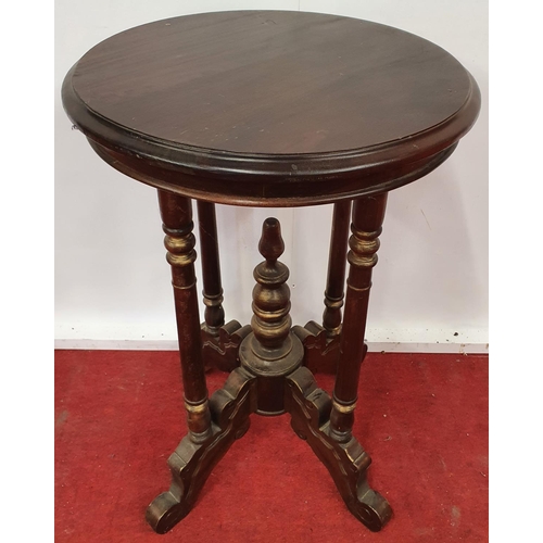 82 - A Mahogany Circular Table.49d x 75h cms.