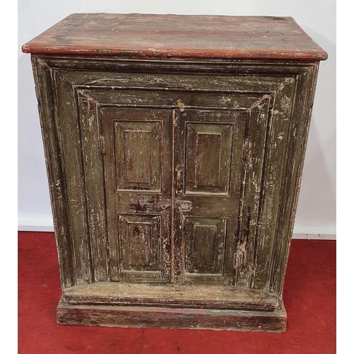 97 - A two door Painted Cabinet.82w x 46d x 103h cms.