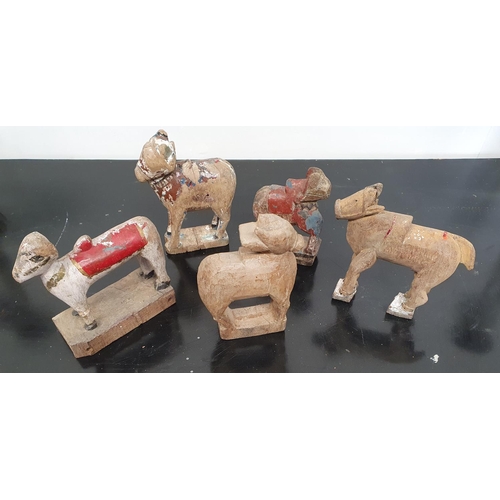 173 - IGOR-RUSSIA: A group of Timber Figures.20h cms.