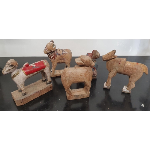 173 - IGOR-RUSSIA: A group of Timber Figures.20h cms.