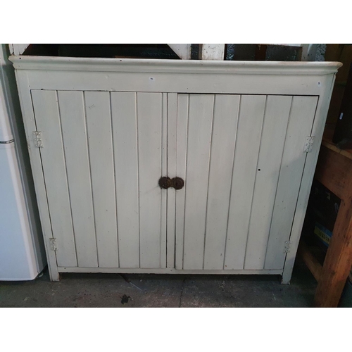 402 - A 19th Century Pine Meat Cabinet, kitchen cabinet and corner unit.