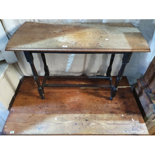 408 - A 19th Century open Bookshelves, two oak tables, coal scuttle and small table.