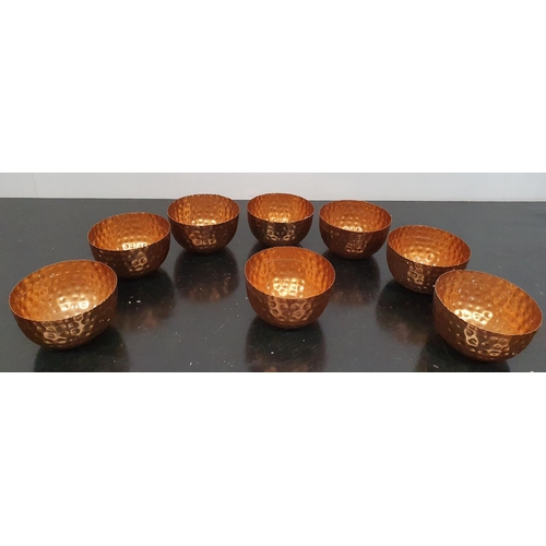 237 - SILK ROAD: A set of eight Copper Bowls.14d cms.