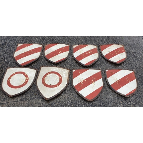 377 - A selection of painted Shields from various TV programs.