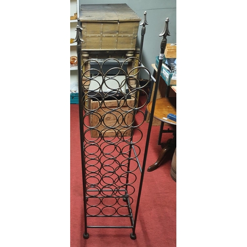 503 - A good heavy duty Metal Wine Rack(33w x 132h cms).